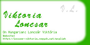 viktoria loncsar business card